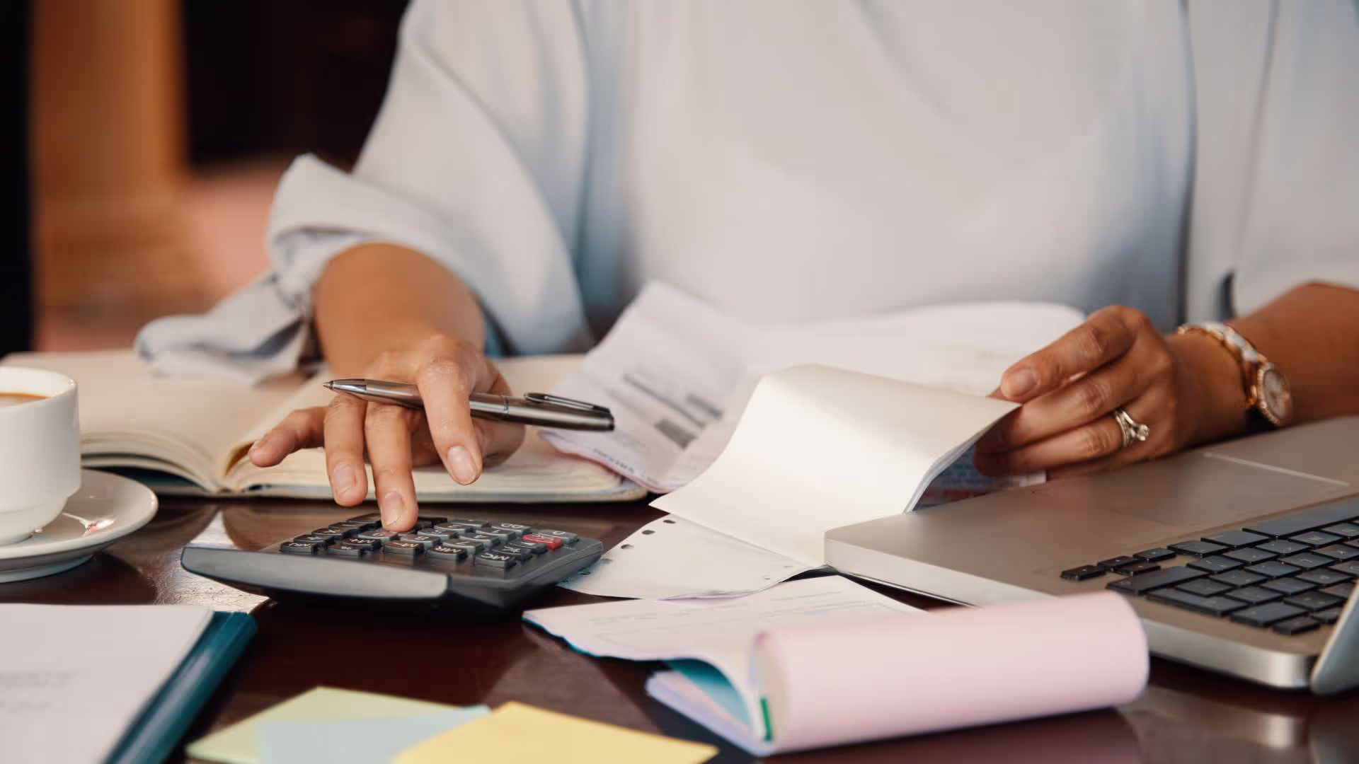 Accountant firm reviewing finances